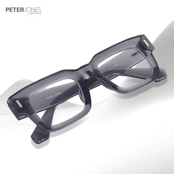 Peter_Jones_Transparent_Grey_Square_Unisex_Blue_Light_Blocking_Computer/Gaming_Glasses_(3688FGT)
