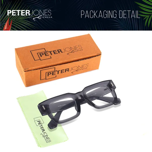 Peter_Jones_Transparent_Grey_Square_Unisex_Blue_Light_Blocking_Computer/Gaming_Glasses_(3688FGT)