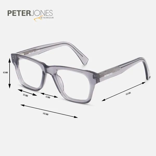 Peter_Jones_Unisex_Aqua_Grey__Pure_Acetate_Medium_Size_Square_Frame_