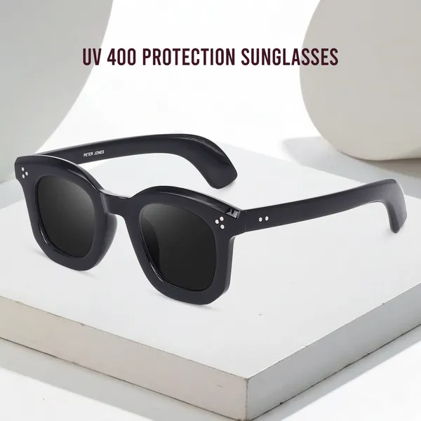 Peter_Jones_Unisex_Black_Color_I_Full_Rim_I_Square_Shape_I_Large_Size_I_UV/UB_Protection_I_Sunglasses