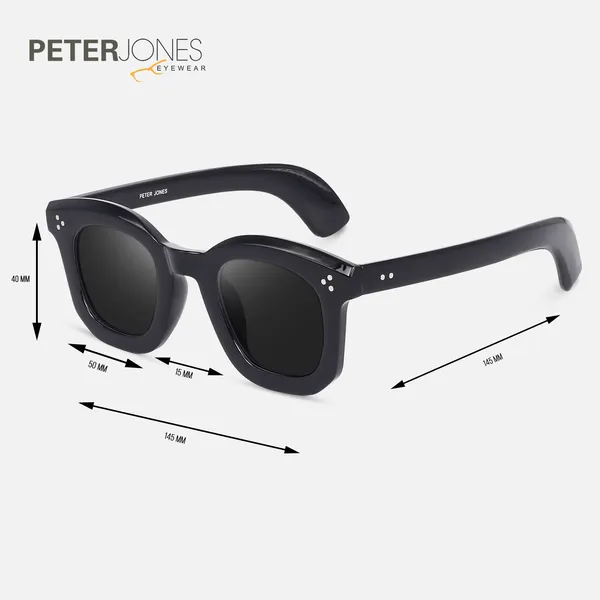 Peter_Jones_Unisex_Black_Color_I_Full_Rim_I_Square_Shape_I_Large_Size_I_UV/UB_Protection_I_Sunglasses