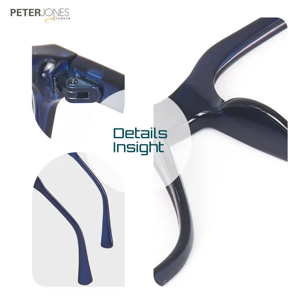 Peter_Jones_Unisex_Blue_Lenses_Large_Size_Square_Frame_AntGlare_Lenses_Optical_Frame_(AG222BL)