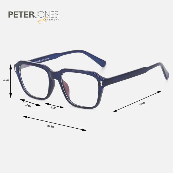 Peter_Jones_Unisex_Blue_Lenses_Large_Size_Square_Frame_AntGlare_Lenses_Optical_Frame_(AG222BL)
