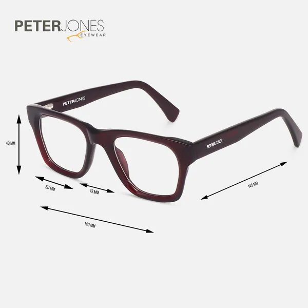 Peter_Jones_Unisex_Cherry_Red_Color__Pure_Acetate_Medium_Size_Square_Frame_