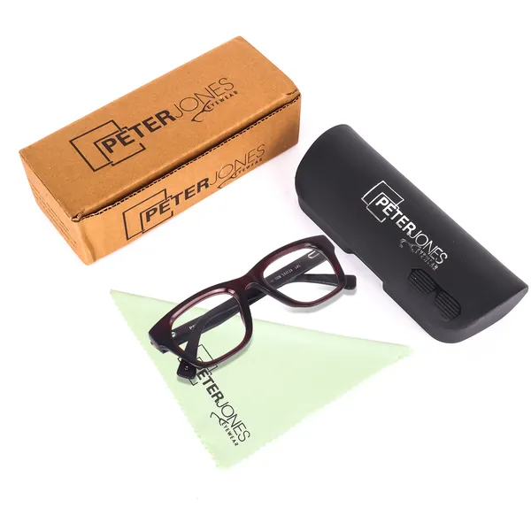Peter_Jones_Unisex_Cherry_Red_Color__Pure_Acetate_Medium_Size_Square_Frame_