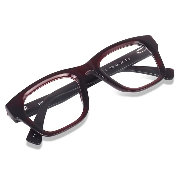 Peter_Jones_Unisex_Cherry_Red_Color__Pure_Acetate_Medium_Size_Square_Frame_