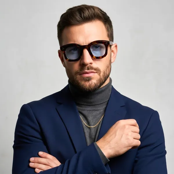 Peter_Jones_Unisex_Demi_Brown_I_Full_Rim_I_Square_Shape_I_Large_Size_I_UV/UB_Protection_I_Sunglasses