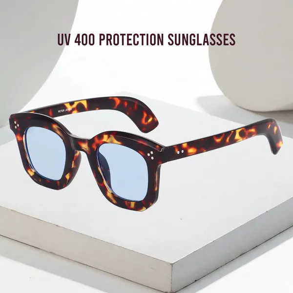 Peter_Jones_Unisex_Demi_Brown_I_Full_Rim_I_Square_Shape_I_Large_Size_I_UV/UB_Protection_I_Sunglasses