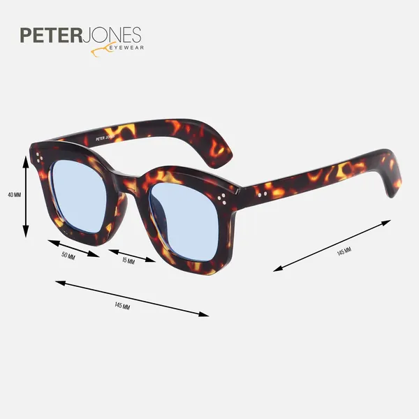 Peter_Jones_Unisex_Demi_Brown_I_Full_Rim_I_Square_Shape_I_Large_Size_I_UV/UB_Protection_I_Sunglasses