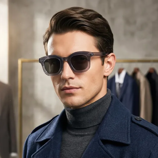 Peter_Jones_Unisex_Grey_Color_I_Full_Rim_I_Square_Shape_I_Large_Size_I_UV/UB_Protection_I_Sunglasses