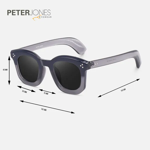 Peter_Jones_Unisex_Grey_Color_I_Full_Rim_I_Square_Shape_I_Large_Size_I_UV/UB_Protection_I_Sunglasses
