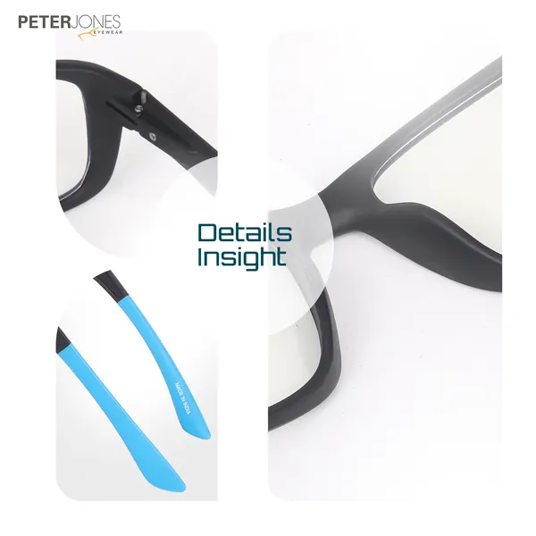Peter_Jones_Unisex_Zero_Power_Blue_Cut__Black_Color_Computer/Gaming_Glasses/Cycling/Sports_UV_Protected