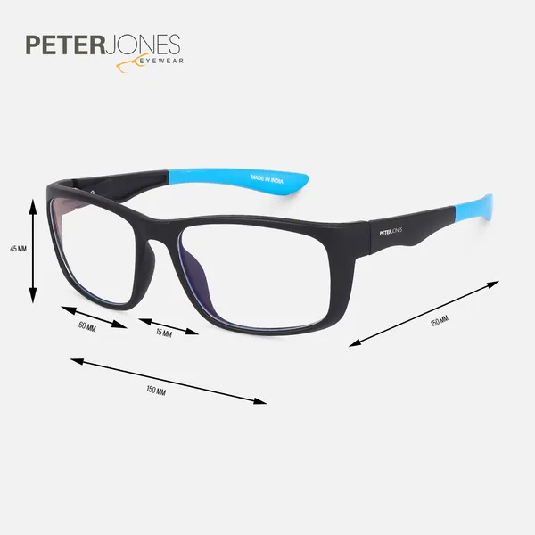 Peter_Jones_Unisex_Zero_Power_Blue_Cut__Black_Color_Computer/Gaming_Glasses/Cycling/Sports_UV_Protected