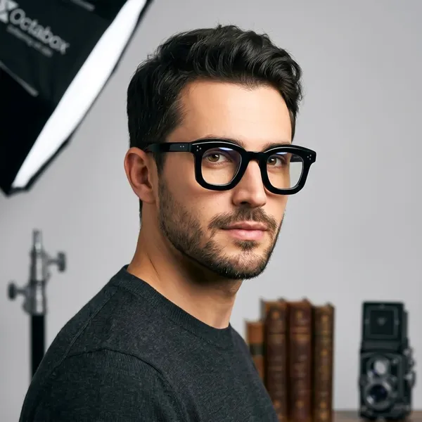 Peter_Jones_Unisex_Zero_Power_Blue_Cut__Black_Color_Computer/Gaming_Glasses_Square_Frame_UV_Protected