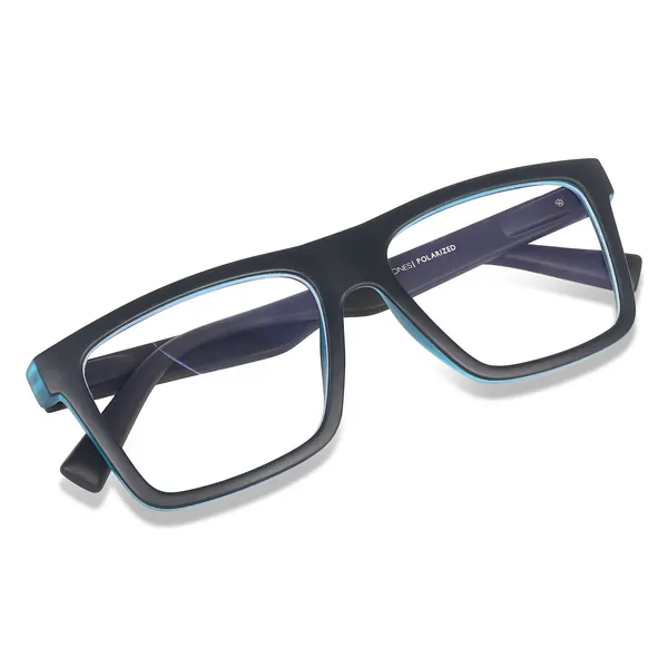 Peter_Jones_Unisex_Zero_Power_Blue_Cut__Black_Color_Computer/Gaming_Glasses_Square_Frame_UV_Protected
