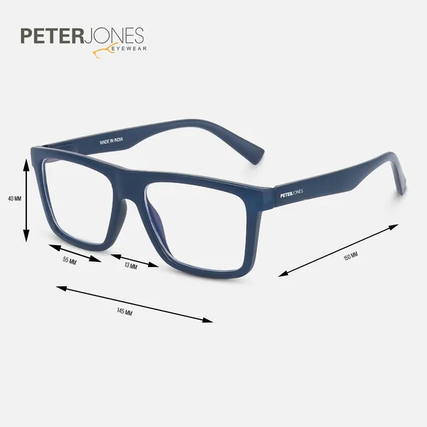 Peter_Jones_Unisex_Zero_Power_Blue_Cut__Blue_Color_Computer/Gaming_Glasses_Square_Frame_UV_Protected