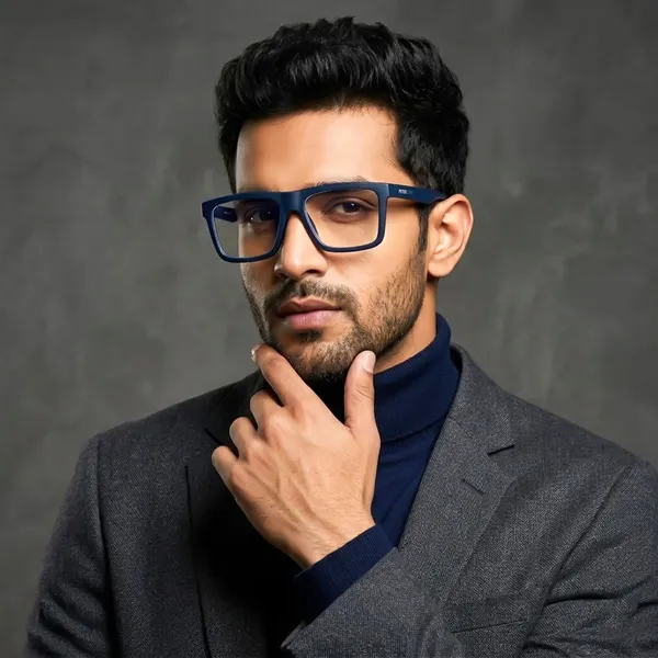 Peter_Jones_Unisex_Zero_Power_Blue_Cut__Blue_Color_Computer/Gaming_Glasses_Square_Frame_UV_Protected