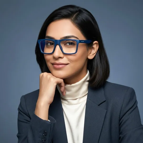 Peter_Jones_Unisex_Zero_Power_Blue_Cut__Blue_Color_Computer/Gaming_Glasses_Square_Frame_UV_Protected