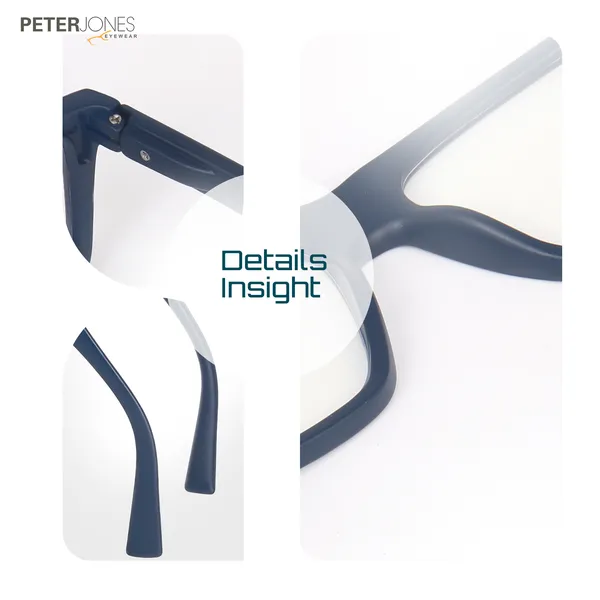 Peter_Jones_Unisex_Zero_Power_Blue_Cut__Blue_Color_Computer/Gaming_Glasses_Square_Frame_UV_Protected