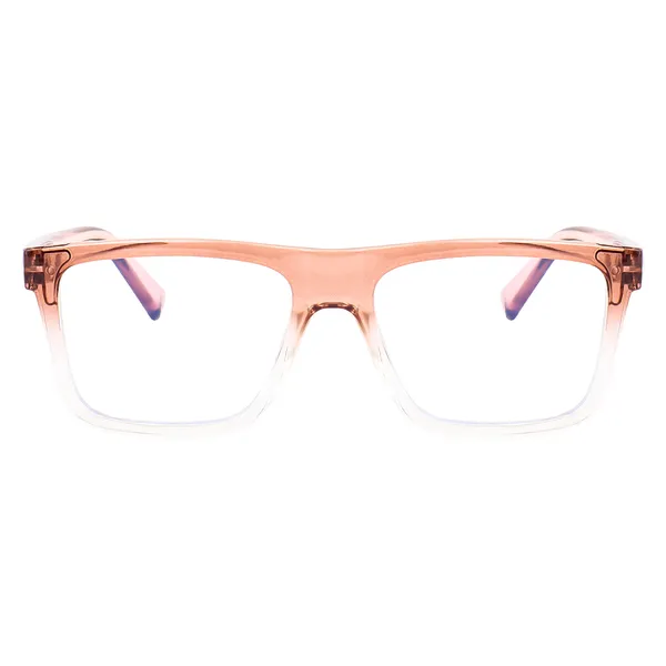Peter_Jones_Unisex_Zero_Power_Blue_Cut__Brown_Color_Computer/Gaming_Glasses_Square_Frame_UV_Protected