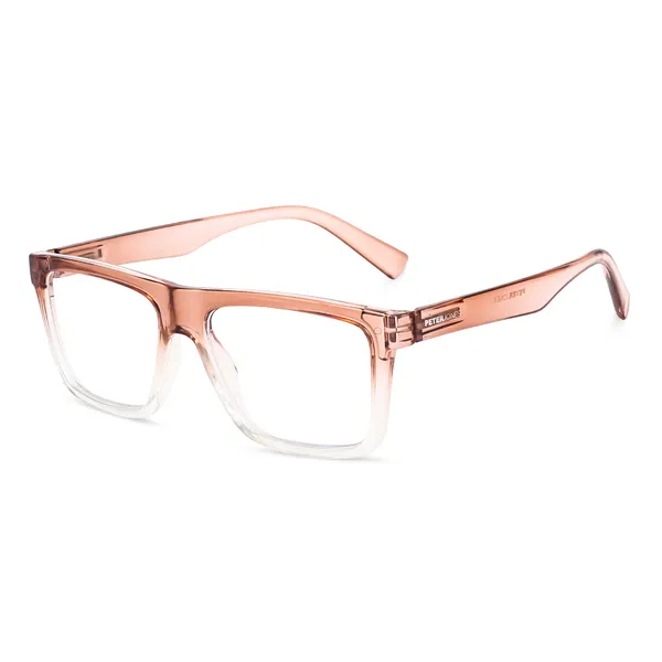 Peter_Jones_Unisex_Zero_Power_Blue_Cut__Brown_Color_Computer/Gaming_Glasses_Square_Frame_UV_Protected