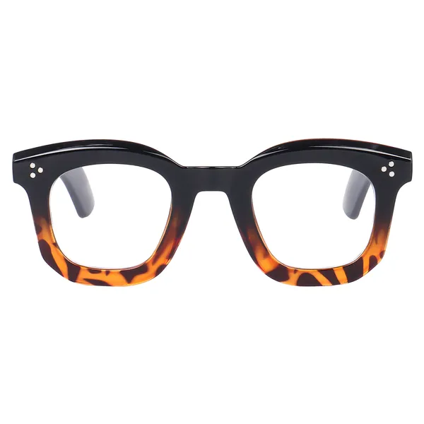 Peter_Jones_Unisex_Zero_Power_Blue_Cut__Demi_Brown_Color_Computer/Gaming_Glasses_Square_Frame_UV_Protected