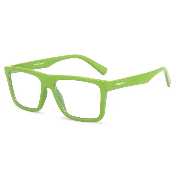 Peter_Jones_Unisex_Zero_Power_Blue_Cut__Green_Color_Computer/Gaming_Glasses_Square_Frame_UV_Protected