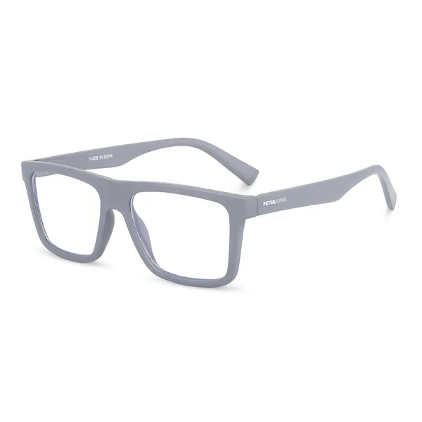 Peter_Jones_Unisex_Zero_Power_Blue_Cut__Grey_Color_Computer/Gaming_Glasses_Square_Frame_UV_Protected