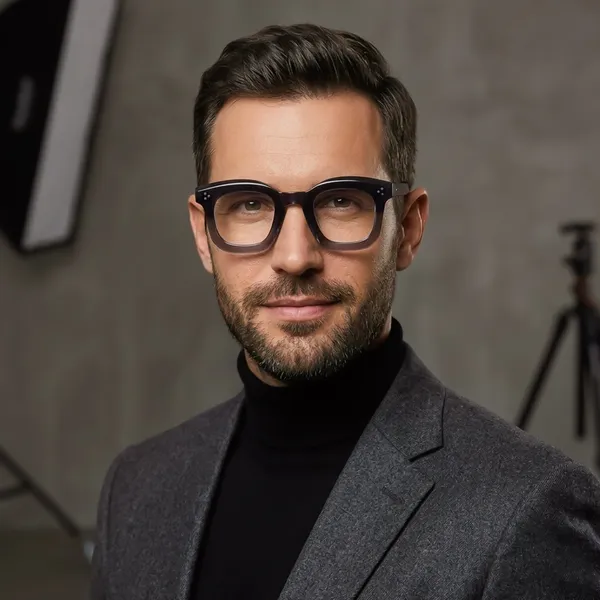Peter_Jones_Unisex_Zero_Power_Blue_Cut__Grey_Color_Computer/Gaming_Glasses_Square_Frame_UV_Protected