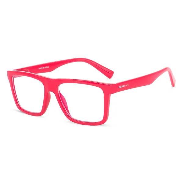 Peter_Jones_Unisex_Zero_Power_Blue_Cut__Hot_Pink_Color_Computer/Gaming_Glasses_Square_Frame_UV_Protected