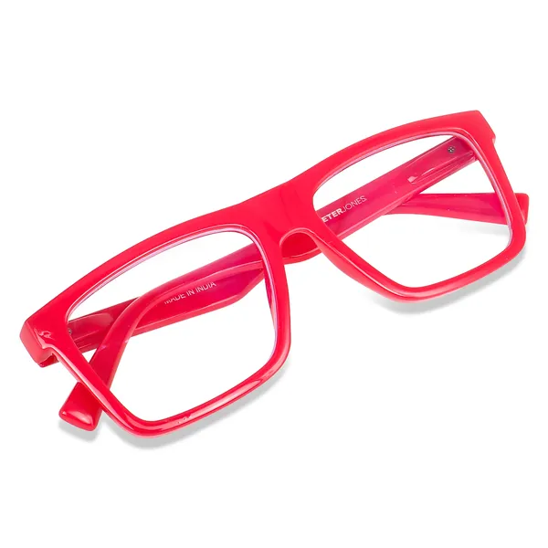 Peter_Jones_Unisex_Zero_Power_Blue_Cut__Hot_Pink_Color_Computer/Gaming_Glasses_Square_Frame_UV_Protected
