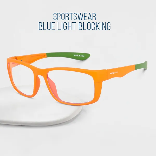 Peter_Jones_Unisex_Zero_Power_Blue_Cut__Orange_Color_Computer/Gaming_Glasses/Cycling/Sports_UV_Protected