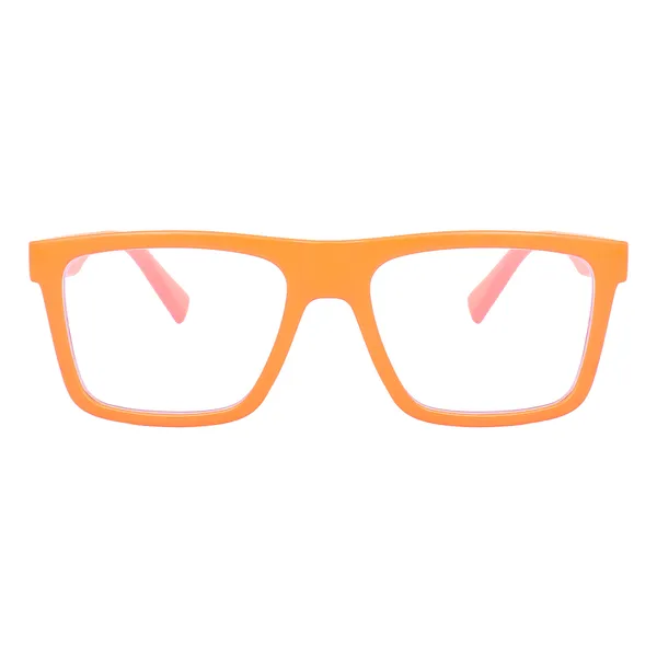 Peter_Jones_Unisex_Zero_Power_Blue_Cut__Orange_Color_Computer/Gaming_Glasses_Square_Frame_UV_Protected