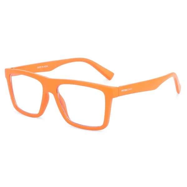 Peter_Jones_Unisex_Zero_Power_Blue_Cut__Orange_Color_Computer/Gaming_Glasses_Square_Frame_UV_Protected