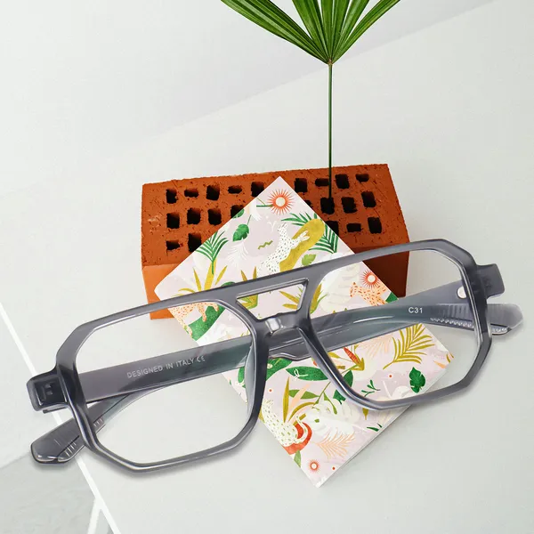 Peter_Jones__I_Aqua_Grey_Color_I_Unisex_I__Medium_Size_I_Square_Frame_I_Anti_Glare_Lenses_I_Optical_Frame_(2325GT)