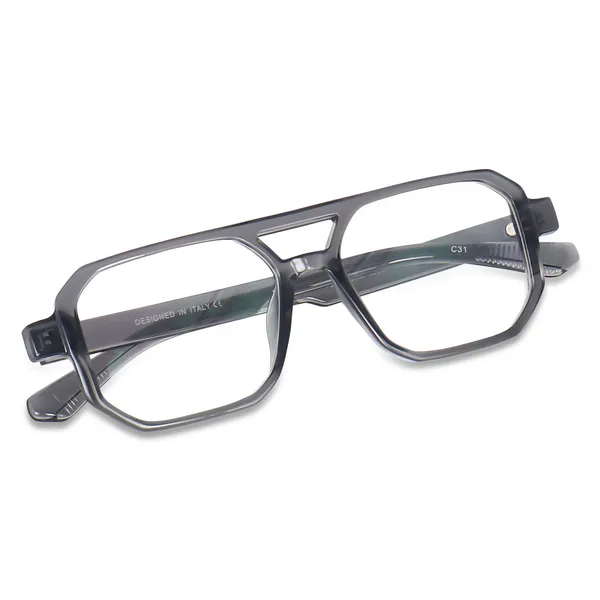 Peter_Jones__I_Aqua_Grey_Color_I_Unisex_I__Medium_Size_I_Square_Frame_I_Anti_Glare_Lenses_I_Optical_Frame_(2325GT)