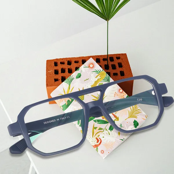 Peter_Jones__I_Matte_Blue_Color_I_Unisex_I__Medium_Size_I_Square_Frame_I_Anti_Glare_Lenses_I_Optical_Frame_(2325BL)