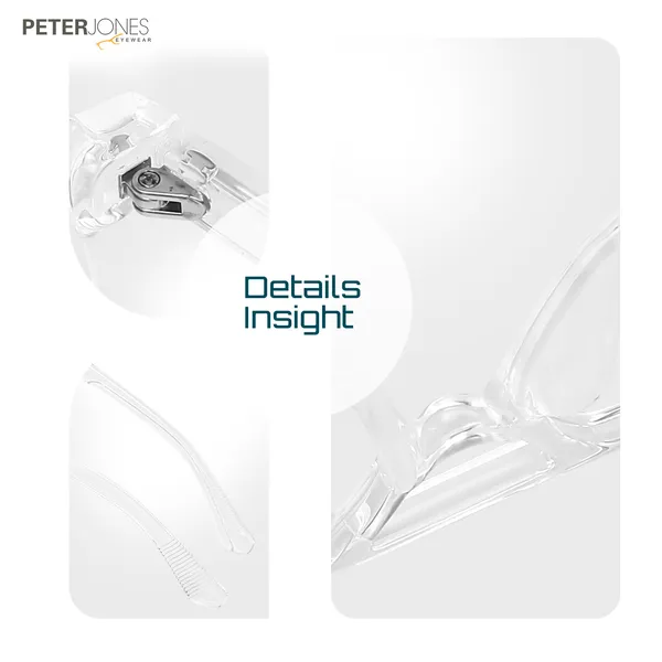 Peter_Jones__I_Transparent_Color_I_Unisex_I__Medium_Size_I_Square_Frame_I_Anti_Glare_Lenses_I_Optical_Frame_(2325T)