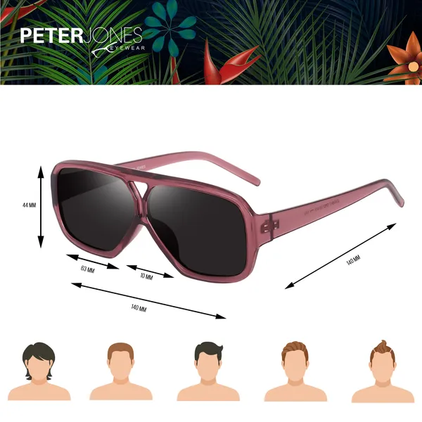 Pink_Large_Oversized_Aviator_UV/UB_Protected_Unisex_Sunglasses_(ZN3847TRD)