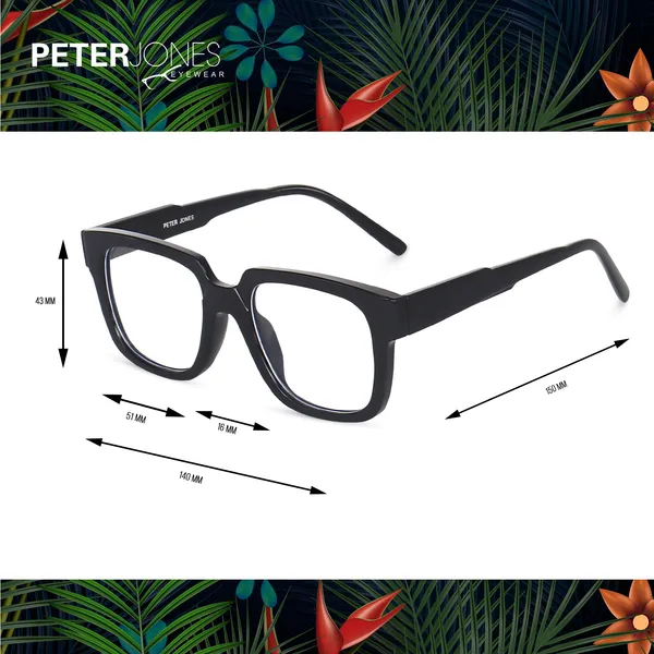 Square_Unisex_Blue_Light_Blocking_Computer/Gaming_Glasses_I_Frame_&_Lenses_I_Model_3894B