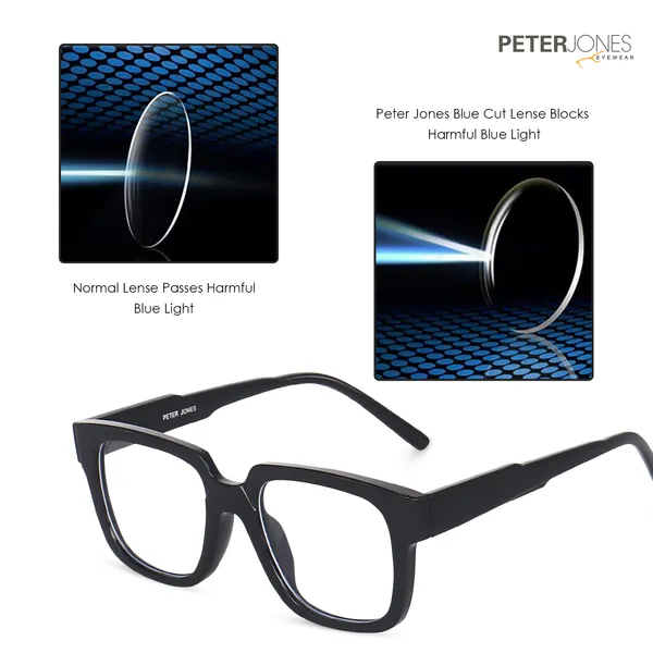 Square_Unisex_Blue_Light_Blocking_Computer/Gaming_Glasses_I_Frame_&_Lenses_I_Model_3894B
