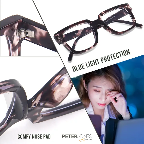 Square_Unisex_Blue_Light_Blocking_Computer/Gaming_Glasses_I_Frame_&_Lenses_I_Model_3894GDA