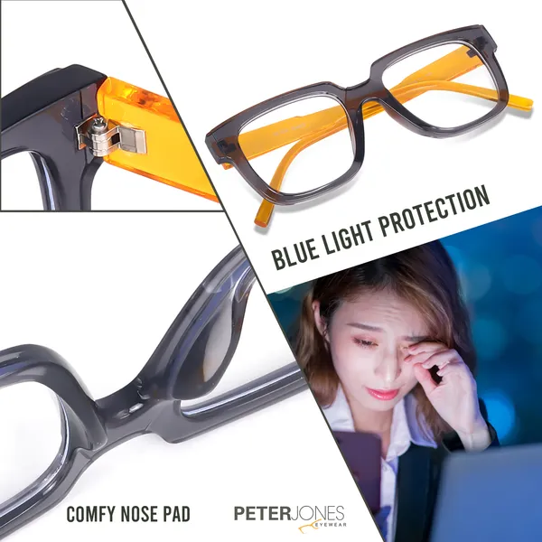 Square_Unisex_Blue_Light_Blocking_Computer/Gaming_Glasses_I_Frame_&_Lenses_I_Model_3894GTOG