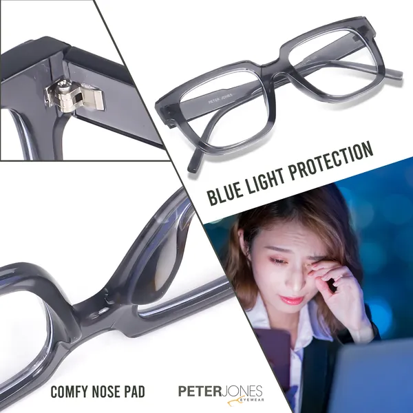 Square_Unisex_Blue_Light_Blocking_Computer/Gaming_Glasses_I_Frame_&_Lenses_I_Model_3894GT