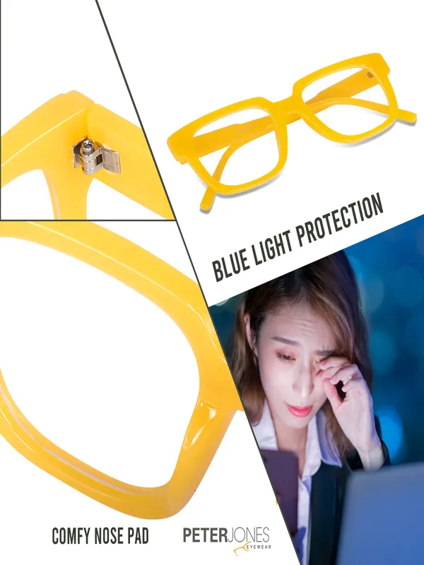 Square_Unisex_Blue_Light_Blocking_Computer/Gaming_Glasses_I_Frame_&_Lenses_I_Model_3894OG