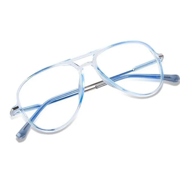 Blue,Transparent_Full_Rim_Aviator_Frame_(50_Mm)_-_For_Unisex