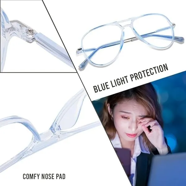 Blue,Transparent_Full_Rim_Aviator_Frame_(50_Mm)_-_For_Unisex