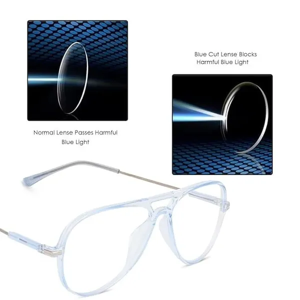 Blue,Transparent_Full_Rim_Aviator_Frame_(50_Mm)_-_For_Unisex