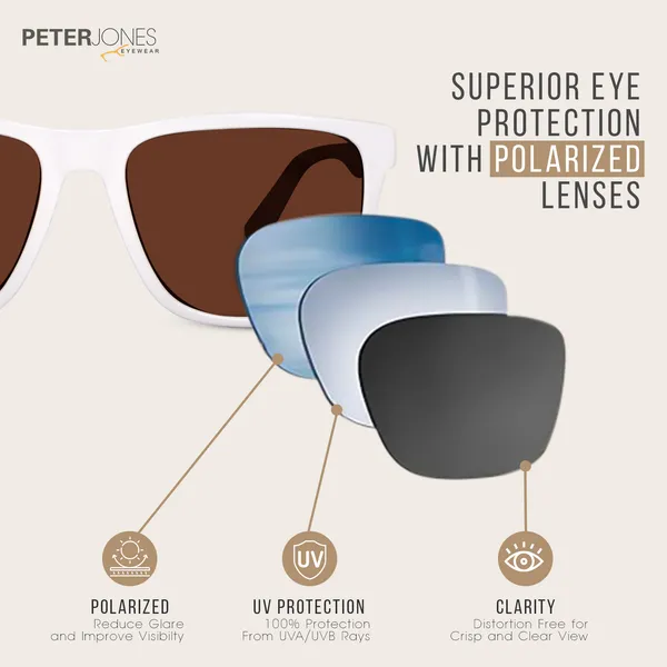 White_Full_Rim_Square_Sunglasses_I_Polarization_and_100%_UV_Protected_I_Men_&_Women_I_PO6088W