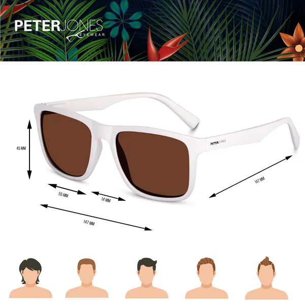 White_Full_Rim_Square_Sunglasses_I_Polarization_and_100%_UV_Protected_I_Men_&_Women_I_PO6088W